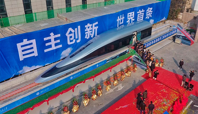 EurochinaBridge China muestra al mundo su nuevo prototipo de tren maglev